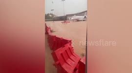 Airport flooded after heavy rain on popular tourist island of Phuket, Thailand
