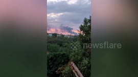 Smoke rises from 'detonation of munitions' in Kherson Oblast, Ukraine