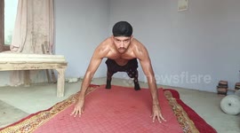 Watch the gruelling training regime this Indian athlete went through to break a clapping push-ups world record