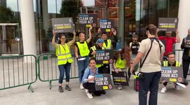 Londonders protest in solidarity with fired Facebook UK office cleaner