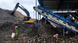 Waste turned into manure for Indian farmers at a plant in Gaya, northern India