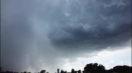 Strong Thunderstorms On A Typical Afternoon In Dallas Produce Dramatic Rain Shafts
