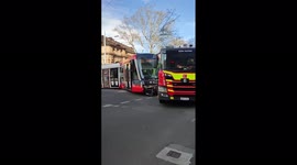 Australia: Three Injured After Fire Truck Collides With Tram In Sydney