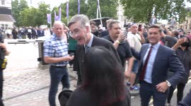 Jacob Rees-Mogg all smiles as Liz Truss announced as UK's new Prime Minister