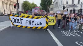 Don’t Pay energy bills protest outside Downing St