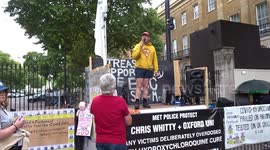 Anti-vaxx rally on Whitehall as Liz Truss is announced as next British Prime Minister - London