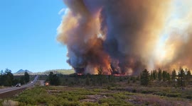 Mill Fire in Siskiyou County heading toward the Community of Lake Shastina