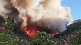 Mountain Fire in Siskiyou County about 1 hour after the start of the fire