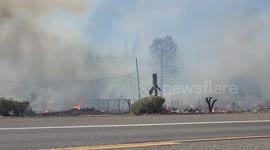 Weed is burnt: Intense scenes from growing wildfire in northern California city of Weed
