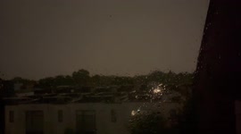 Loud thunderstorm lit the London sky Monday night