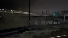 Strong winds and monster waves as Typhoon Himnamnor hits Busan, South Korea