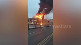 Fire rips through roof of Morrisons supermarket in Birmingham