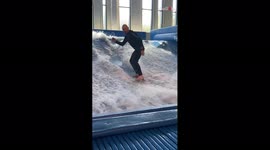 'Adventure-lover discovers different ways of falling down while learning how to surf'