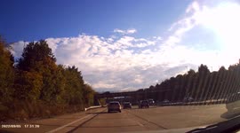 DASHCAM - Horndean Tyres Van cuts up driver, forcing him to brake sharply and sound his horn.