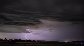 Timelapse of powerful thunderstorm with frequent lightning in Dorset, England
