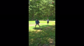 Girl teams up with dad to pull off AMAZING football trick shot *Father's Day Special*