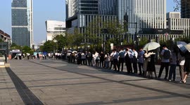 Huge Line To Take Nucleic AcId Test In Nanning City, China