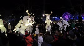 Scotland, Edinburgh 2019 Hogmanay New Years Eve celebration theatrical street performance