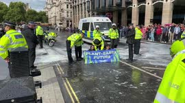 'Respect our future, respect our planet' shout activists outside UK Parliament