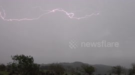 Lightning hits Cumbria as England is battered by electrical storms with weather turning from heatwave into torrential downpours