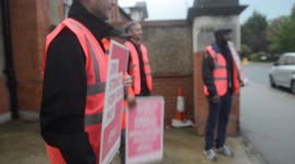 west dulwich sorting office picket ,Thursday strike action .London uk
