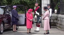 File footage from 2021 shows Queen's last annual summer inspection of Royal Guards at Balmoral