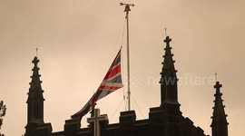 Union Jack flag in Yorkshire lowered to half-mast as death of Queen Elizabeth announced