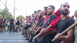 University students protest in Athens
