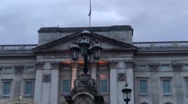People gathered at Buckingham Palace in London, UK to pay tribute to Queen Elizabeth II