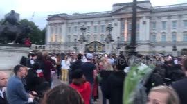Situation at the Bukhingham Palace in London, UK after the announcement of Queen's death