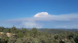 US: Mosquito Fire Continue To Burn In Northern California Sending Huge Smoke Into Sky