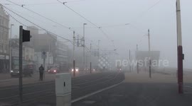 Blackpool Tower disappears in fog