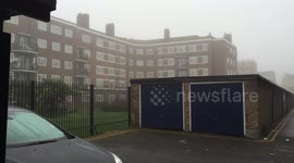 Hoxton, London buried under heavy fog