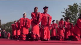 Traditional wedding ceremony held for twenty new couples
