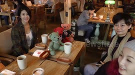 Coffee with  teddy bears in China