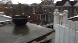 Hailstorm in Montreal, Quebec, Canada