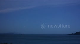 Venus, Jupiter and Mars filmed in the sky at the same time