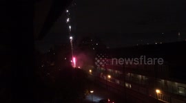 There's something cool about fireworks in east London