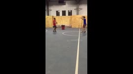 Man filming football skills gets hit in the head by ball