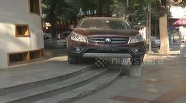 Man parks very creatively... gets fined!