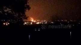 Explosions and building collapse as warehouse blazes in Bracknell