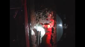 Woman rescued from rollover truck