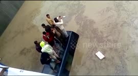 Flooding submerges cars in Amman, Jordan