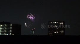 Fireworks amid housing estates in east London
