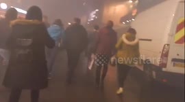 Million Mask March: Smoke bomb goes off in Leicester Square