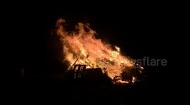 High quality footage of bonfire in slow-motion