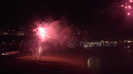 Bonfire Night on the beach in St Ives, Cornwall
