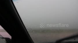 Hailstorm and heavy winds in Kansas