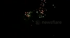 Alexandra Palace Fireworks Display super slow mo footage