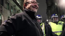 Racist crowd reaction from Million Mask March London